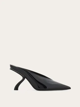 Ferragamo Women S-shaped heel mule Black Size 5.5