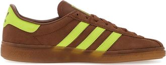 adidas Muenchen three-stripes sneakers - women - Suede/Calf Leather/Fabric/Rubber - 10.5 - Brown