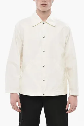 Jil Sander Cotton Poplin Overshirt with Printed Logo Jil Sander