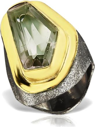 Obsidian Aristocracy Morals handmade ring - Gold