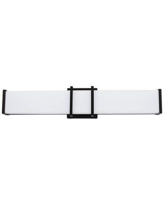 Eglo Eglo Tomero 1 Light Led Bath/Vanity Light With Matte Black Finish & White Acrylic Shade