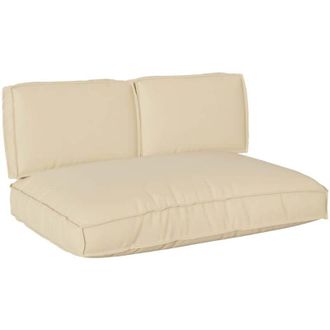 vidaXL Juego De Cojines De Paleta 3 Pcs Beige 120 X 80 X 12 Cm Vidaxl