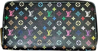 Louis Vuitton Black Multi-Color Noir Monogram Multicolore Long Wallet (Bi-Fold) (Pre-Owned)