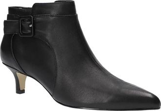 Bella Vita Bindi Boots Black Leather Pointed Toe Ankle Bootie HAWK178
