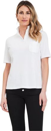 Gran Sasso Polo Shirt met Zak - Dames - Polos - Wit - S - Tops