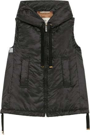 Max Mara Gilet trapuntato con cappuccio - Nero