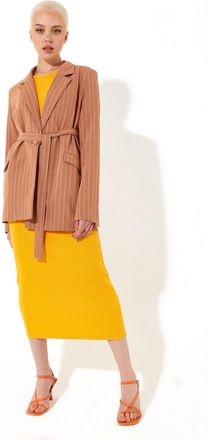 House Of Holland Oversized Jacket Belt Button Fastening