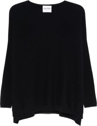 Kujten Maglione girocollo in cashmere - Nero