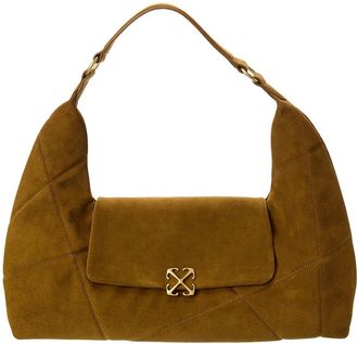 Off-white Jitney Patchwork Suede Shoulder Bag