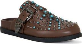 Azalea Wang Flair Studded Clog in Brown at Nordstrom Rack, Size 7.5