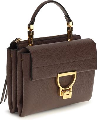 Coccinelle Womens Handbag Arlettis Berry Calfskin Calf Leather Handbags Hand Bags