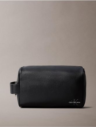 Calvin Klein Mens Monologo Dopp Kit - Black