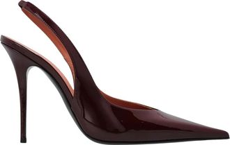 Amina Muaddi Anok Sling 105 - Dames - Pumps - Rood - 36 EU - Leer - Schoenen