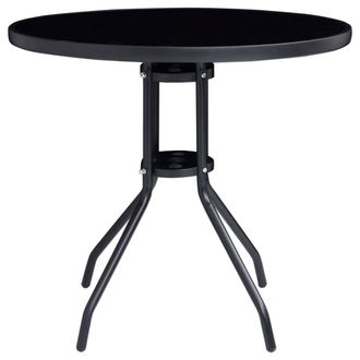 Berkfield Home Soft 5 Piece Bistro Set Black & Anthracite