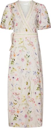 Neo Noir Midi Jurk - Dames - Casual kleedjes - Veelkleurig - XS - Katoen - Kleedjes