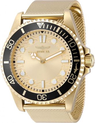 Invicta Pro Diver Quartz Gold Dial Mens Watch 49690