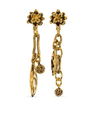 Aurélie Bidermann Anthos leaf-sphere earrings - Gold