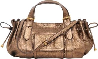 Gerard Darel 18H Handtas - Dames - Tassen - Geel - Maat: ONE Size Leer