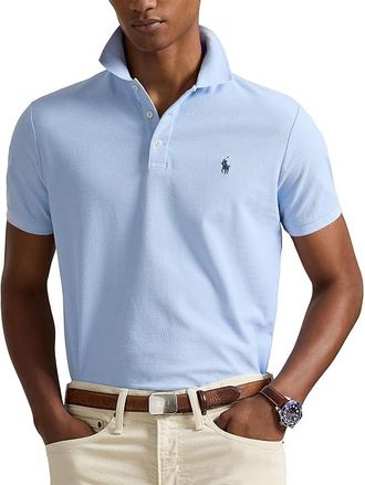 Polo Ralph Lauren Custom Slim Fit Honeycomb-Mesh Polo Mens Clothing Office Blue : 2XL, Cotton