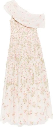 Needle & Thread Everette Bloom gown - women - Recycled Polyester/Recycled Polyester - 12 - Neutrals