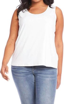 Karen Kane Scoop Tank - Plus In White
