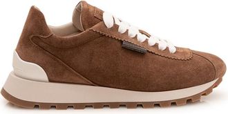 Brunello Cucinelli Brown Lace Up Sneakers