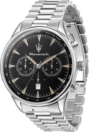 Maserati Tradizione Roestvrij Staal Datum Venster Horloge - Heren - Horloges - Grijs - ONE Size - Accessoires
