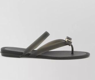 Ferragamo ribbed thong sandals