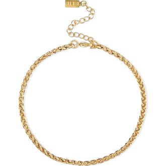 BEN ONI Wheat Chain Anklet in Gold at Nordstrom