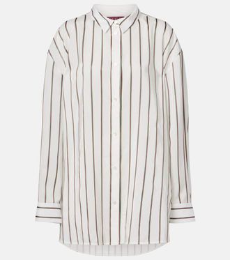 Gucci Camicia in jacquard di misto seta a righe