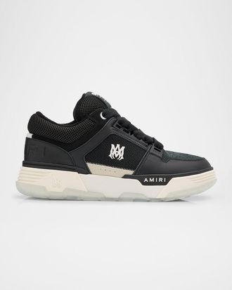 Amiri Men & apos;s MA-1 Leather & Mesh Low-Top Sneakers