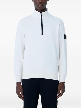 Stone Island half-zip stand-collar sweatshirt - men - Cotton - XXXL - Neutrals