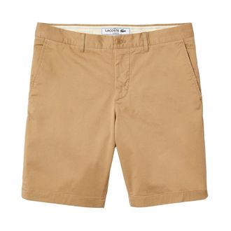 Lacoste Slim Fit Stretch Katoenen Bermuda Shorts - Heren - Korte Broeken - Beige - W46 - Katoen - Korte Broeken