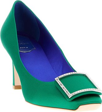 Roger Vivier Trompette Pump - Green