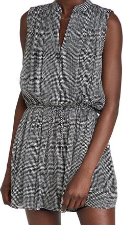 Rag & Bone Womens Carly Printed Dress, Black/White