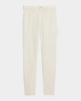 Theory Men & apos;s Zaine Straight-Leg Canvas-Stretch Carpenter Pants