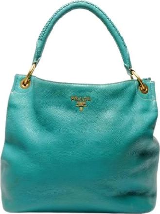 Prada Pre-owned Handbags, female, Green, Size: ONE SIZE Pre-owned Fabric Handbag