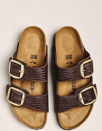 Birkenstock Arizona Big Buckle Raffia Sandals