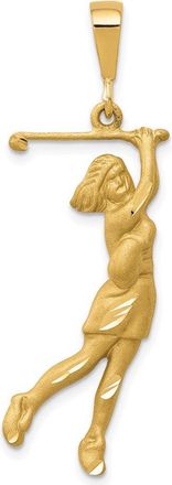 Diamond2Deal 10k Yellow Gold Golfer Charm