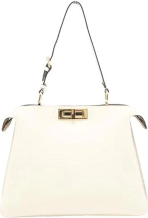 Fendi Pre-owned Vintage Handtas - Dames - Vintage Handtas - Wit - ONE Size - Leer - Vintage