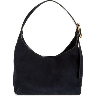 Madewell The Sculptural Buckle Suede Shoulder Bag in Juniper Berry at Nordstrom