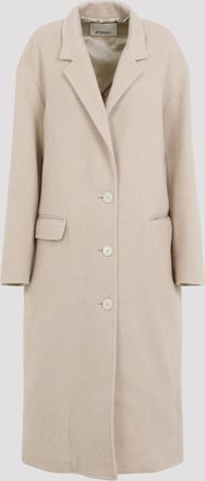 Isabel Marant Beige Wool Efezia Coat