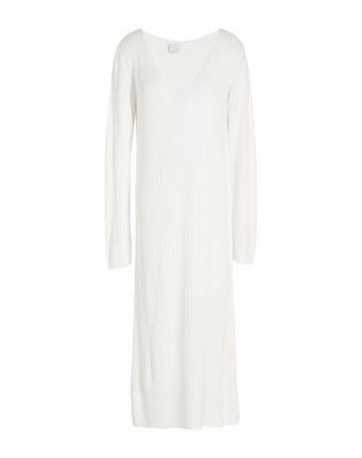 8 by YOOX V-NECK RIBBED LONG DRESS