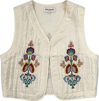 Lollys Laundry Cairo LL Vest - Dames - Bodywarmers - Beige - M - Polyester - Jassen