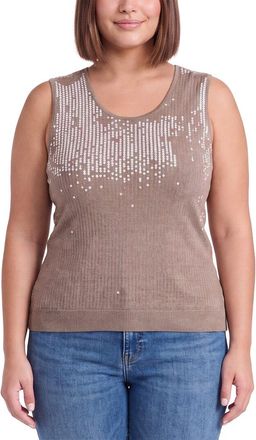 Anne Klein Plus Sequin Top