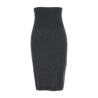 Stella McCartney Falda L&aacute;piz de Lana Tejida - Skirts - Mujer - Gris - S