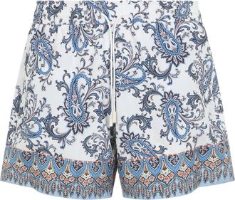 Etro Light Blue Roma Polyester Swim Shorts-Uomo