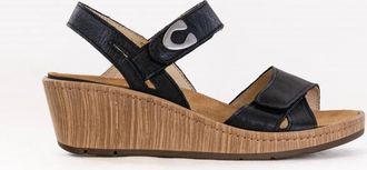 Wolky Womens Sanibel Wedge Sandal In Black
