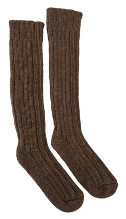 Dolce & Gabbana Chic Brown Wool Blend Over-Calf WoMens Socks - One Size
