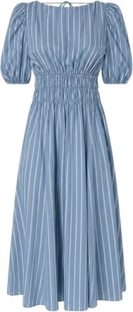 Pinko Maxi Jurken - Dames - Casual kleedjes - Blauw - S - Katoen - Kleedjes